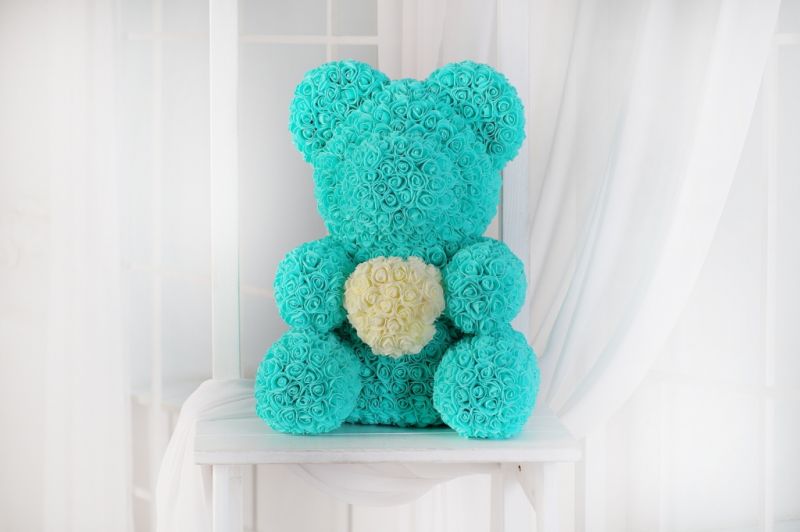 Мишка из Роз Heart Premium - Тиффани