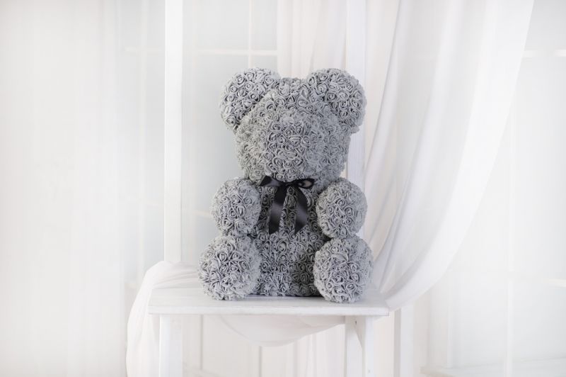 Мишка из Роз - Серый