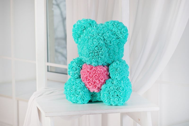 Мишка из Роз Heart Standard - Тиффани